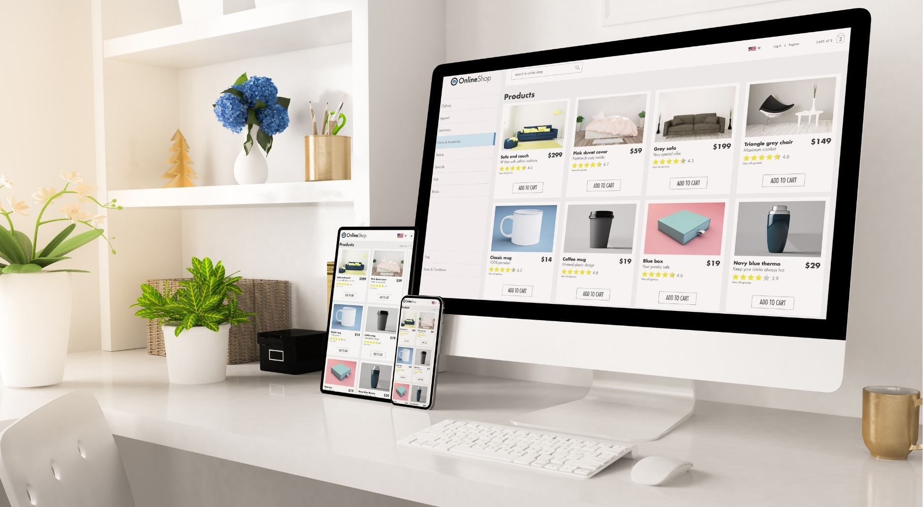 Vendedor a trabalhar online